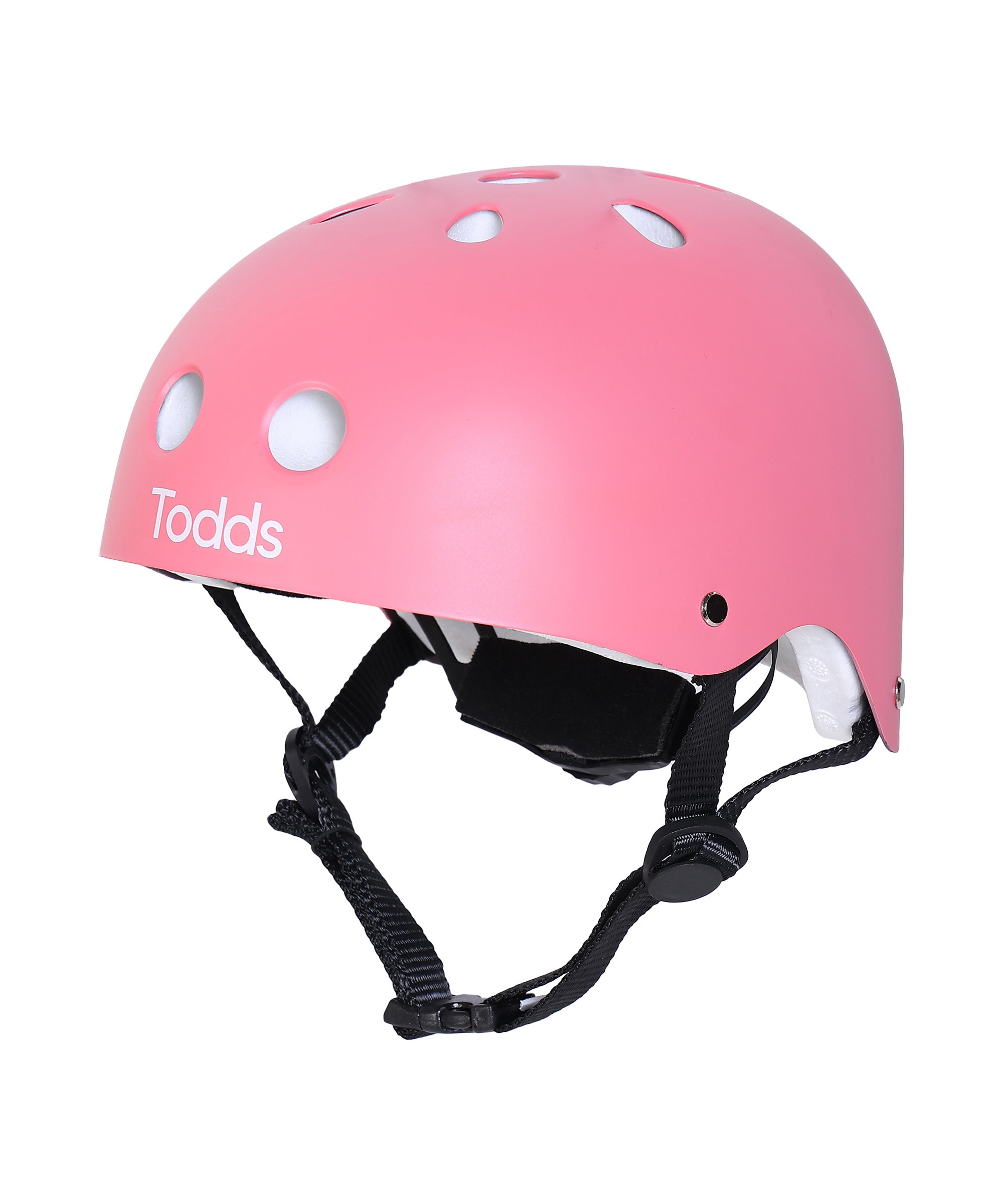 Todds Pink Helmet front angle