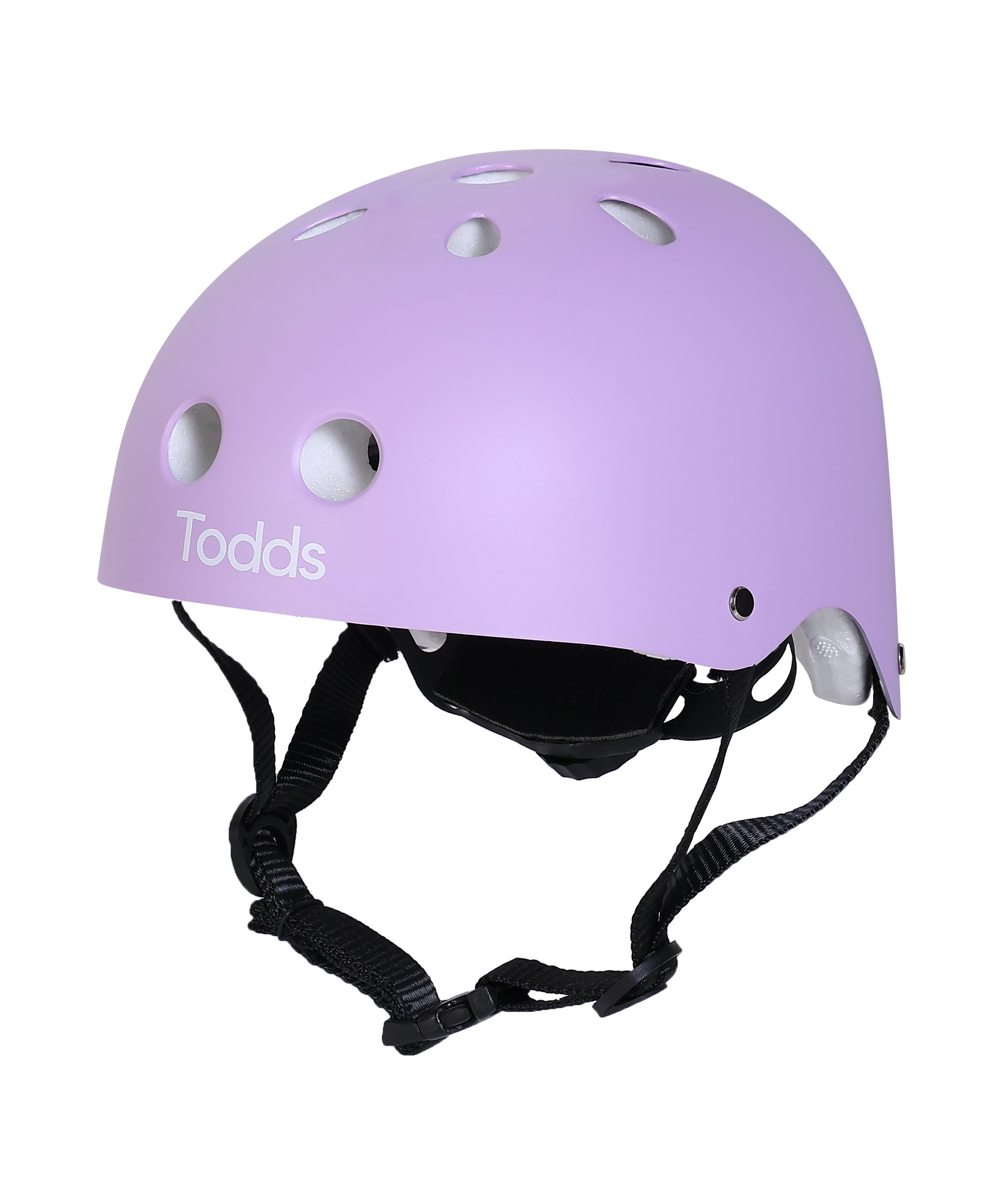 Todds Purple Helmet front angle